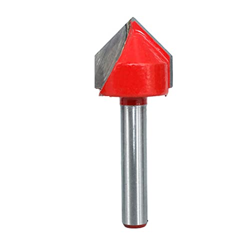 Router Bit,Fräser,Lagergeführter Router-Fräser, Fräser, Fräser, 1/4-Zoll-Schaft, 90-Grad-Schlitz(3/4in) von ERVDKXCOI