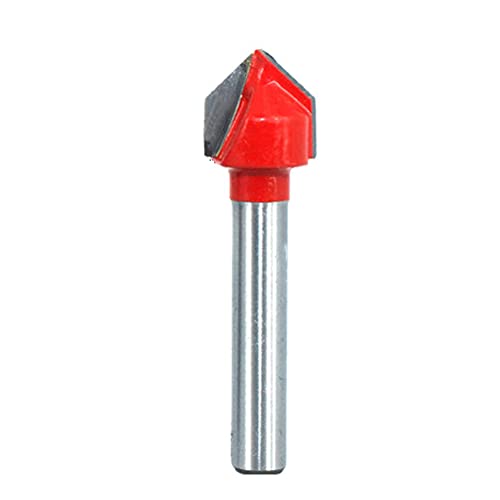 Router Bit,Fräser,Lagergeführter Router-Fräser, Fräser, Fräser, 1/4-Zoll-Schaft, 90-Grad-Schlitz(3/8in) von ERVDKXCOI