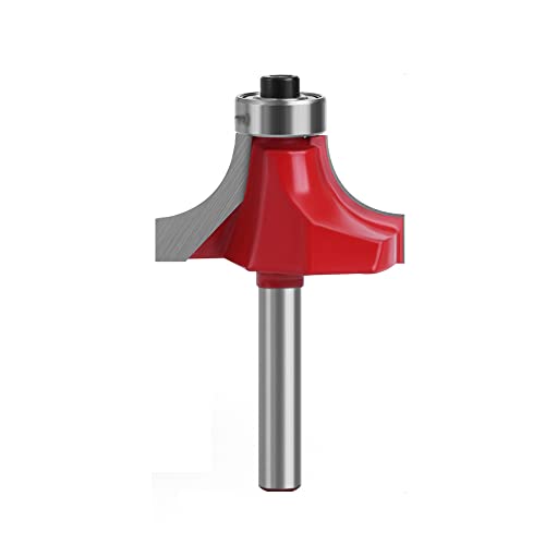 Router Bit,Fräser,Lagergeführter Router-Fräser, Fräser, Rundfräser, Kantenfräser, 1/4 Zoll Schaftkante(1 3/8in) von ERVDKXCOI