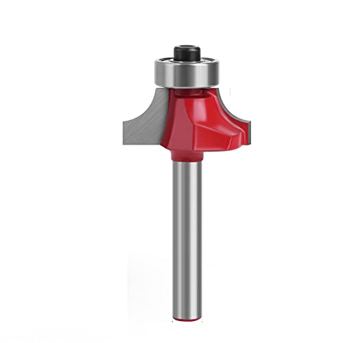 Router Bit,Fräser,Lagergeführter Router-Fräser, Fräser, Rundfräser, Kantenfräser, 1/4 Zoll Schaftkante(1in) von ERVDKXCOI