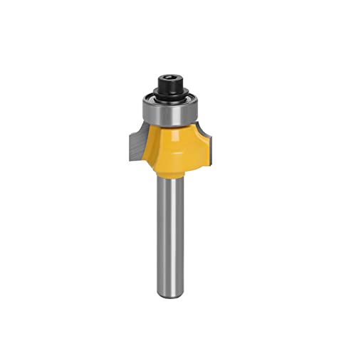 Router Bit,Fräser,Lagergeführter Router-Fräser, Fräser, Rundfräser-Kantenfräser, 1/4-Zoll-Schaftecke(3.2mm) von ERVDKXCOI