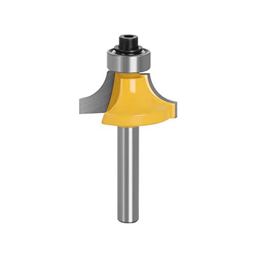 Router Bit,Fräser,Lagergeführter Router-Fräser, Fräser, Rundfräser-Kantenfräser, 1/4-Zoll-Schaftecke(7.96mm) von ERVDKXCOI