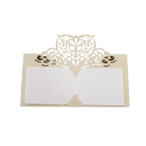 Zarte romantische Hochzeitsparty Einladungskarte D 10/50/100 Stücke Hochzeit Tischkarte Papier Laser Geschnitten Herzform Tisch Namenskarte Tischkarte Hochzeit Party Dekoration Bevorzugung Sitzkarte(B von ERVDKXCOI