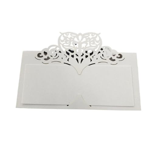 Zarte romantische Hochzeitsparty Einladungskarte D 10/50/100 Stücke Hochzeit Tischkarte Papier Laser Geschnitten Herzform Tisch Namenskarte Tischkarte Hochzeit Party Dekoration Bevorzugung Sitzkarte(W von ERVDKXCOI