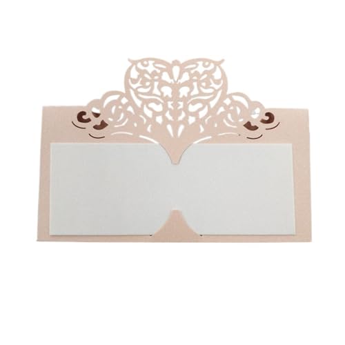 Zarte romantische Hochzeitsparty Einladungskarte D 10/50/100 Stücke Hochzeit Tischkarte Papier Laser Geschnitten Herzform Tisch Namenskarte Tischkarte Hochzeit Party Dekoration Bevorzugung Sitzkarte(R von ERVDKXCOI