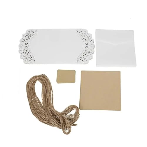 Zarte romantische Hochzeitsparty Einladungskarte D Karte 10/30/50 Stück Karten Tags Vintage Hochzeit Braut Geschenk Grußkarte Event Party Geburtstagszubehör Einladung(Yellowkraft Paper,30pcs) von ERVDKXCOI