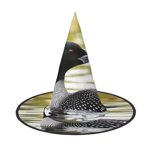 ESASAM Loon Nature Bird Halloween Hut, lustige Feiertags-Kopfbedeckung für gruselige Jahreszeiten von ESASAM