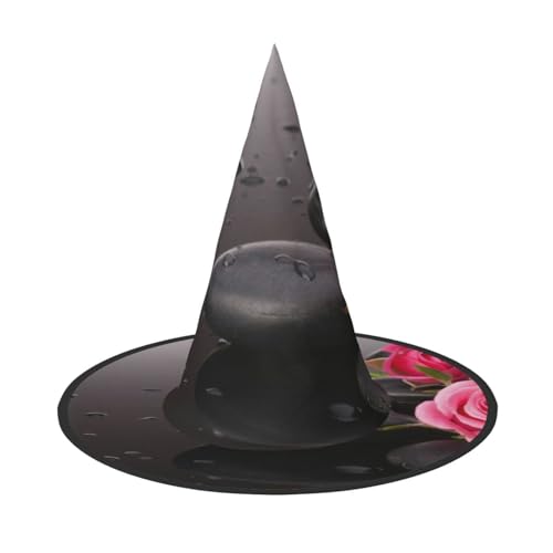 ESASAM Spa Stein und Rose Blumen Halloween Hut, lustige Feiertags-Kopfbedeckung für gruselige Jahreszeiten von ESASAM