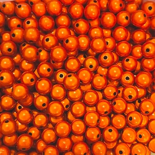 Perlen 4–30 mm, lose Acrylperlen zur Schmuckherstellung, 3D-Optik, orange, 8 mm, 200 Stk von ESCATIC