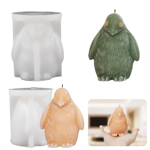 ESEDAGE Pinguinform Pinguin Kerzenform Tierform Pinguin Harz Gießform Harz Herstellung Formen Silikonform für Kerze Zuhause Dekorieren Form Kerzenherstellung Form 3D Tierform Tonform von ESEDAGE