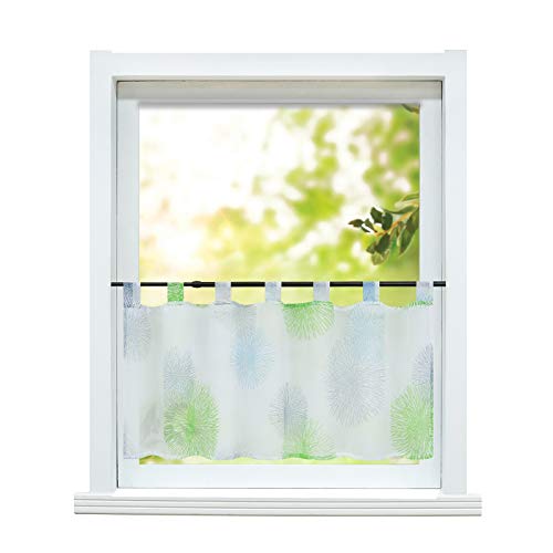 ESLIR Scheibengardine Küche Bistrogardine Modern Gardinen Transparent Kurzgardine mit Schlaufen Vorhänge Voile Grün HxB 45x90cm 1 Stück ESLIR Scheibengardine Küche Bistrogardine Modern Gardinen Transparent Kurzgardine mit Schlaufen Vorhänge Voile Grün HxB 45x90cm 1 Stück von ESLIR