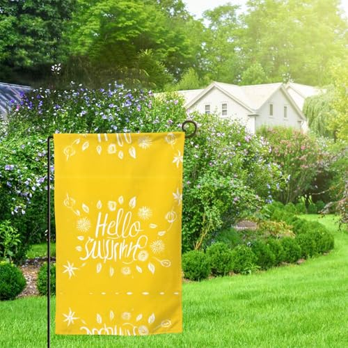 ESNAIUVCD Goodlooking Hello Print Art Gartenflagge, Willkommensflagge, dekorative Gartenflagge, Gartenbanner, Outdoor-Flagge, Dekoration, 31,8 x 45,7 cm von ESNAIUVCD