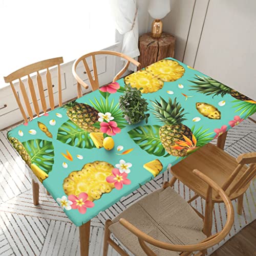 ESNAIUVCD Tischdecke mit tropischem Ananas-Druck, ölbeständig, rechteckig, für Restaurants, Gartenpartys, 1,5 m von ESNAIUVCD