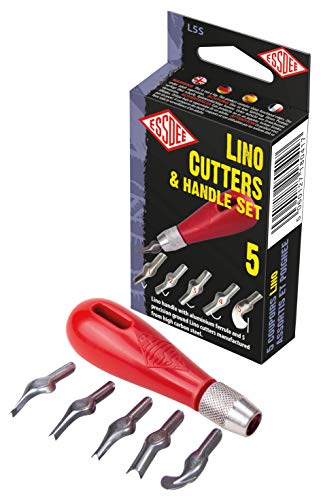 Essdee Lino Cutter Set, Plastik, Schwarz, 6, 7 x 2, 5 x 12, 7 cm von ESSDEE