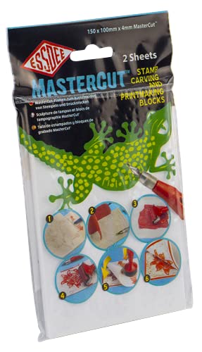 Essdee MasterCut Schnitzblock 4.0/MC2, Gummi, weiß, 2 Stück (1er Pack) von ESSDEE