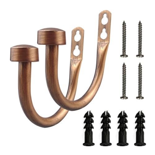 ESSMOKO Raffhalter Für Gardinen Eisenfarbe U-Förmiger Vorhangzubehörhaken Seilschnalle Vorhangbinder Seilhaken - Bronze ESSMOKO Raffhalter Für Gardinen Eisenfarbe U-Förmiger Vorhangzubehörhaken Seilschnalle Vorhangbinder Seilhaken - Bronze von ESSMOKO