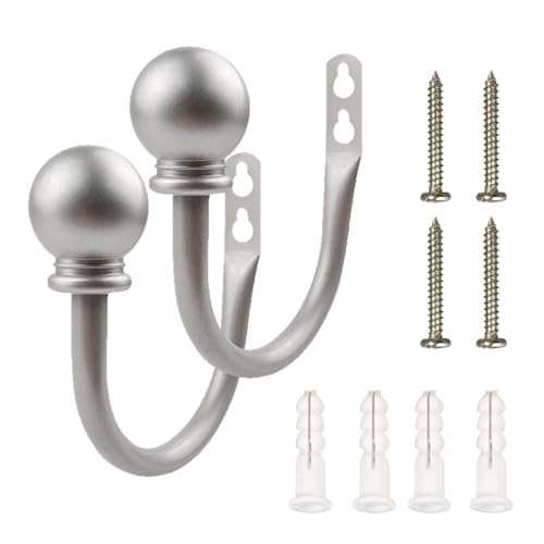 ESSMOKO Raffhalter Für Vorhänge Gardinenhaken U-Förmiger Vorhangwandhaken Zubehör Seilhaken-11Mm Silber ESSMOKO Raffhalter Für Vorhänge Gardinenhaken U-Förmiger Vorhangwandhaken Zubehör Seilhaken-11Mm Silber von ESSMOKO