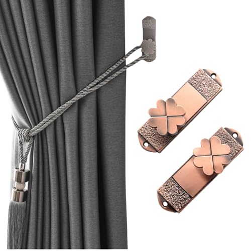 ESSMOKO Raffhalter für Vorhänge Vorhanghaken aus Zinklegierung im europäischen Stil Vorhangzubehör Bindeseilhaken – Bronze ESSMOKO Raffhalter für Vorhänge Vorhanghaken aus Zinklegierung im europäischen Stil Vorhangzubehör Bindeseilhaken – Bronze von ESSMOKO