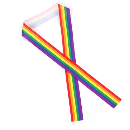 Vielseitiges langes Regenbogenband für kreative Projekte, Polyester-Gürtel von ESTCNK