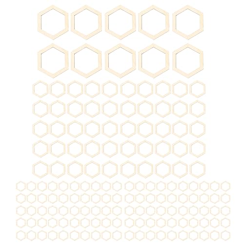 205pcs hexagonale hölzerne Ausschnitte leichte robuste leere Holzstücke für Handarbeit Handwerkendekoration 205pcs hexagonale hölzerne Ausschnitte leichte robuste leere Holzstücke für Handarbeit Handwerkendekoration von ETAINGYEUN