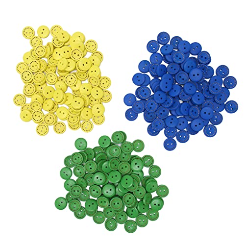 300pcs lebendige runde Holzknöpfe 2 Löcher robuste Bastelknöpfe für Handarbeit nähen Scrapbooking 300pcs lebendige runde Holzknöpfe 2 Löcher robuste Bastelknöpfe für Handarbeit nähen Scrapbooking von ETAINGYEUN