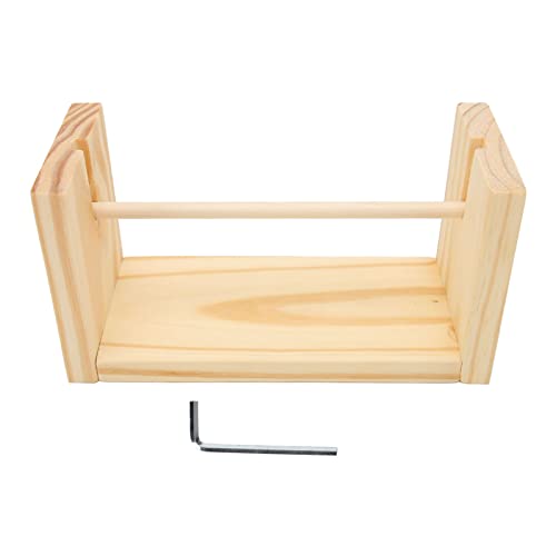 Horizontaler Garnhalter aus Holz, verhindert Verknoten, glänzende Rotation, Handarbeit zum Häkeln und Nähen Horizontaler Garnhalter aus Holz, verhindert Verknoten, glänzende Rotation, Handarbeit zum Häkeln und Nähen von ETAINGYEUN
