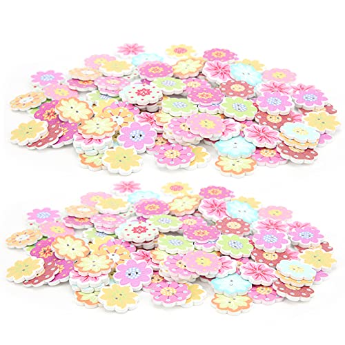 Lackierte Blumen Holzknöpfe robustes Wasser verhindern süßes Handwerk, das Stricken von Häkeln Scrapbooking Holzknöpfen 200pcs Lackierte Blumen Holzknöpfe robustes Wasser verhindern süßes Handwerk, das Stricken von Häkeln Scrapbooking Holzknöpfen 200pcs von ETAINGYEUN