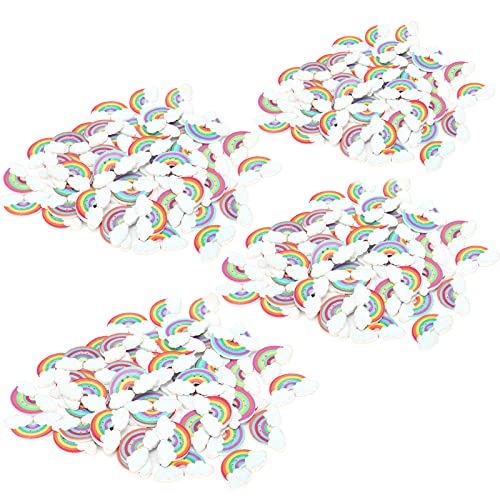 Regenbogenholzknöpfe Handarbeit bemaltes Dekorationszubehör mit 2 Löchern für Kinder, die Scrapbooking Souvenirs 200pcs erstellen Regenbogenholzknöpfe Handarbeit bemaltes Dekorationszubehör mit 2 Löchern für Kinder, die Scrapbooking Souvenirs 200pcs erstellen von ETAINGYEUN