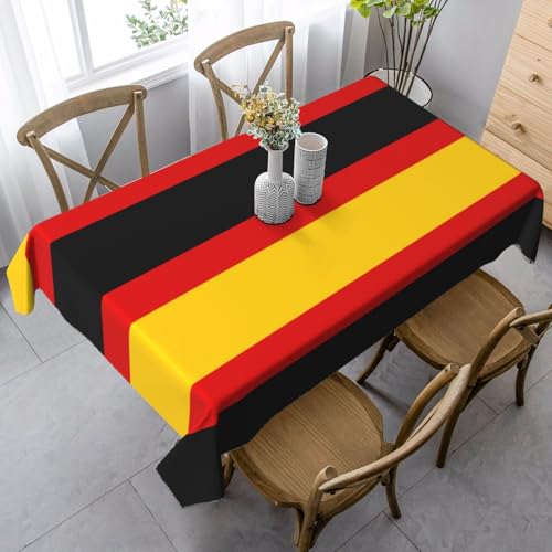 ETASUIOL Bauernhaus-Tischdecke mit deutschem Flaggenaufdruck, rechteckige Tischdecke, weicher Pfirsichleder-Stoff von ETASUIOL