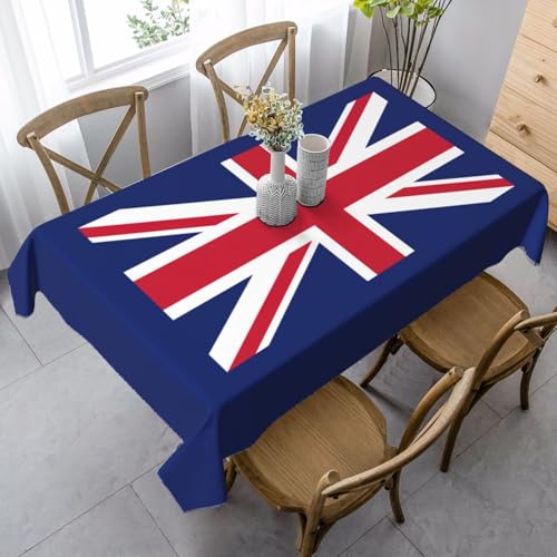 ETASUIOL Tischdecke mit britischer Flagge, rechteckig, weicher Pfirsichleder-Stoff von ETASUIOL