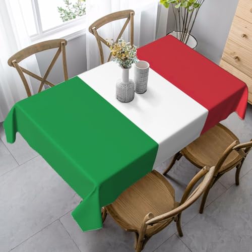 ETASUIOL Tischdecke mit italienischer Flagge, rechteckig, weicher Pfirsichleder-Stoff von ETASUIOL