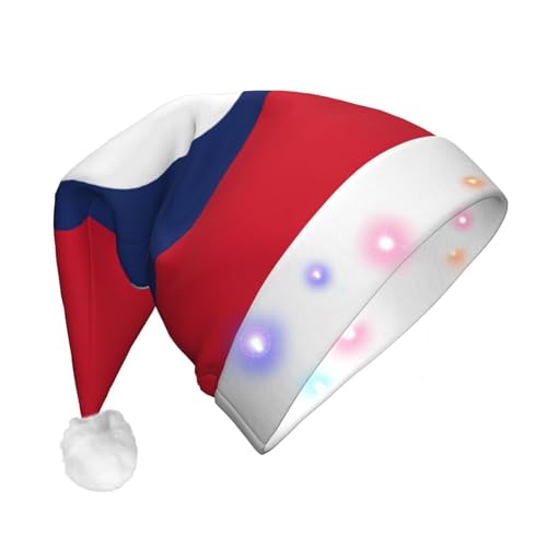 ETASUIOL Weihnachtsmütze mit Flagge von Laos, für Erwachsene, beleuchtet, für festliche Mode und saisonale Dekoration von ETASUIOL