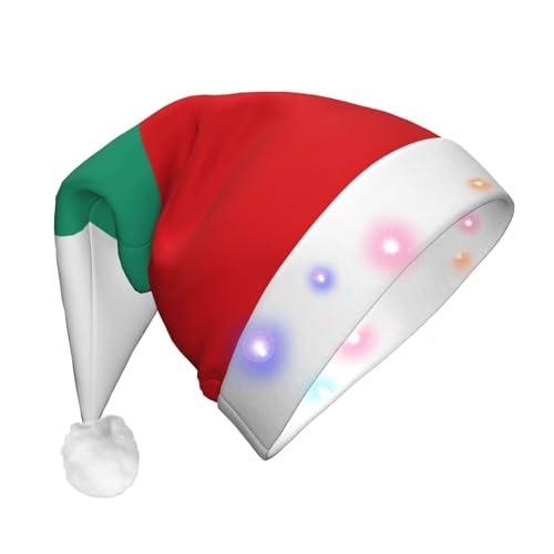 ETASUIOL Weihnachtsmütze mit bulgarischer Flagge, beleuchtet, für festliche Mode und saisonale Dekoration von ETASUIOL