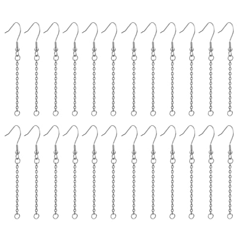 ETAWDE 20 Stück baumelnde Ohrringdrähte für DIY-Schmuckherstellung, verstellbare Kettenverlängerungs-Set für Schmuckherstellung, Verlängerungsketten von ETAWDE