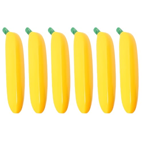 Kreativer Bananen-Kugelschreiber, 1,0 mm, lustiger Stift, schwarze Tinte, Schreibwarenstift, Obststift, glattes Schreiben, für Studenten, 6 Stück von ETAWDE