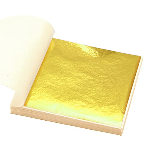 24 Karat Goldfolie, 20 Blätter Blattgold Essbar für Kuchendekorationen, Dekorationen, Kosmetisches Gebäck und Spas, 4.33 x 4.33cm von ETELIAR