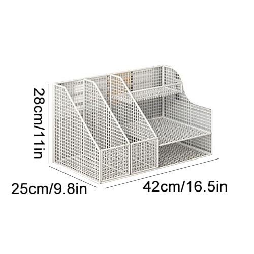 ETHORY Büro-Schreibtisch-Akten-Organizer, Eisen-Aktenkorb, Mehrzweck-Aktenkorb, fünflagiger Aktenkorb mit großer Kapazität von ETHORY