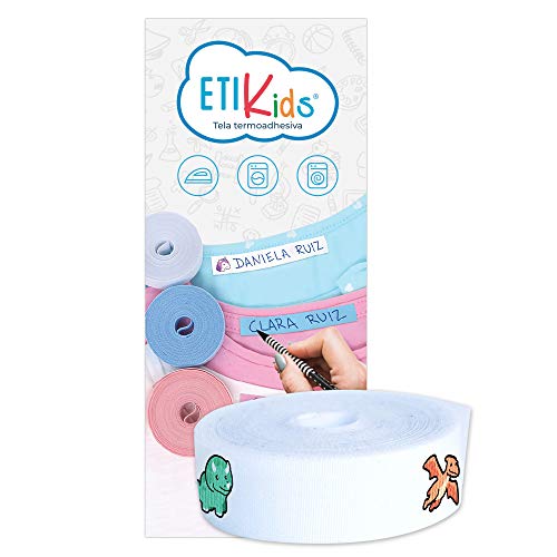 Stoff zum Etikettieren von Kleidung. Beschriften Sie roll um den Namen zu schreiben und die Kleidung der Kinder zu markieren (Dinosaurier) von ETIKIDS