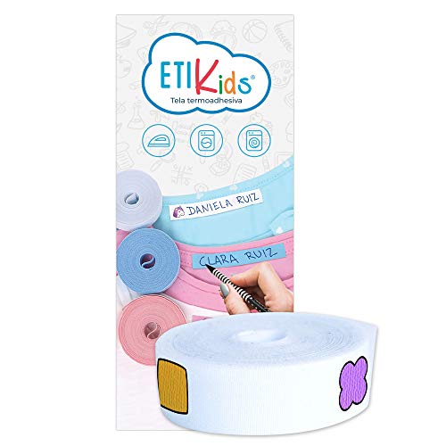 Stoff zum Etikettieren von Kleidung. Beschriften Sie roll um den Namen zu schreiben und die Kleidung der Kinder zu markieren (Formen) von ETIKIDS