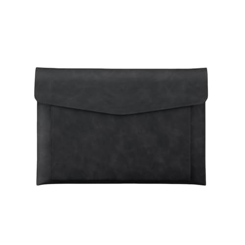 ETOPARS PU Umschläge Dokument Datei Ordner Taschen A4 Größe 2 Taschen für Schulbüro Home Work Briefpapier Organizer(Schwarz) von ETOPARS