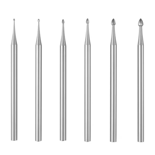 CVBFGH 6 Stück Knospenfräser – 3/32-Zoll-Schaft, Lapidar-Herstellungswerkzeuge, Knospenbohrer, Gravur-Bits for Drehwerkzeuge von ETQWDXOL