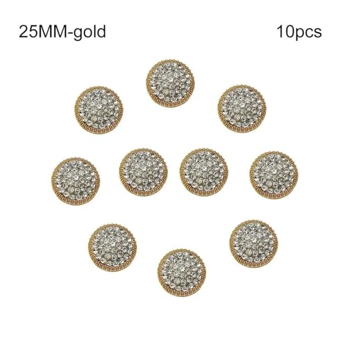 CVBFGH Metall Strass Knöpfe Mode handgemachte Hemd Knöpfe Kleidung Dekoration Nähen Knopf DIY Handarbeiten(23MM) von ETQWDXOL