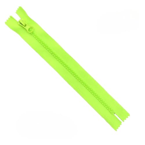 ETQWDXOL CVBFGH (10 Stück) 5# Harz geschlossener Schwanz 15 cm Reißverschlusstasche Kurze Reißverschlusstasche geschlossener Farbiger Reißverschluss Mehrfarbig(Fluorescent Green) von ETQWDXOL