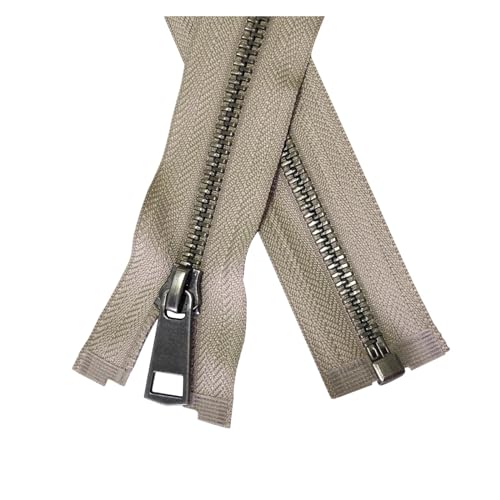 ETQWDXOL CVBFGH 30/40/50/60/70/80 cm 5# Bunte Open-end Auto Lock Gun Schwarz Metall DIY Handwerk for Tasche Kleidungsstück Kleidung(Beige,30cm) von ETQWDXOL