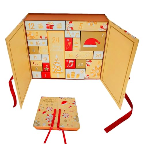 ETUCYNG Adventskalender Geschenkbox, Wiederverwendbar Bunte Adventskalender Boxen, 24 Adventskalender Zum Befüllen Boxen, Weihnachtskalender PartySchachteln, Weihnachten Geschenkbox von ETUCYNG