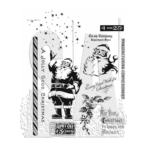 ETUCYNG Frohe Weihnachten Stempel,Frohe Weihnachten Segensworte Stempel | Weihnachts-Silikonstempel - Scrapbooking-Stempel für Kartengestaltung, Dekoration und Scrapbooking von ETUCYNG