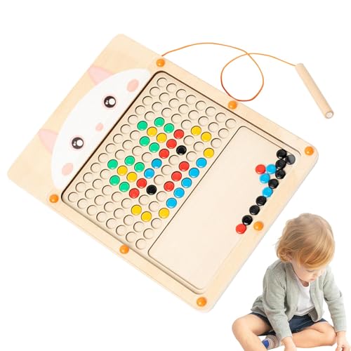 ETUCYNG Magnetische Punktkunst, pädagogisches Spielzeug für Kleinkinder, magnetisches Puzzle-Zeichenbrett | Magnetisches Lern- und Zählpuzzlebrett aus Holz für | Magnetische Puzzles, Zeichenbretter von ETUCYNG