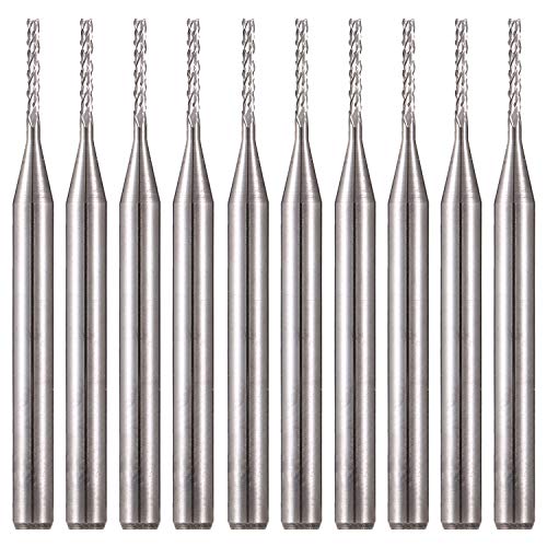 EU_HOZLY 3.175mm Hartmetall-Endfräser Gravierbits CNC-Leiterplatten-Maschinen 1.0mm Schneidkanten-Packung von 10 von HOZLY