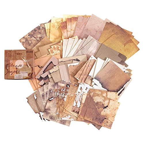 100 Blatt Scrapbook Papier Vintage Scrapbook Papierzubehör Dekorative Papiermaterialien Scrapbooks Handwerk für Journaling Planer Geschenkkarte Tagebuch Album von EUBEISAQI