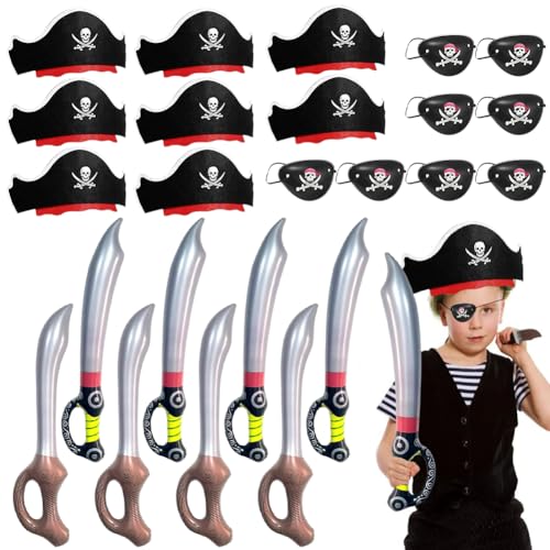 EUBSWA Pirates Kindergeburtstag 24 Stück, Halloween Piraten Spielzeug Deko Geburtstag Party Mitgebsel, Piraten Geschenkboxen für Mädchen Jungen Adventskalender Kindergeburtstag von EUBSWA